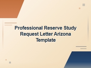 Request Arizona Reserve Study Proposal