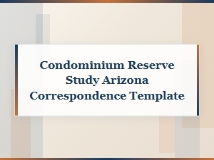 Arizona Hoa Condominium Reserve Study Letter Template