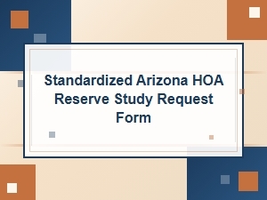 Requesting an Hoa Reserve Study in Arizona
