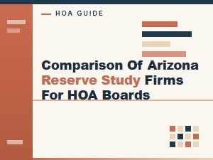 Hoa Board Guide: Choosing Arizona Reserve Study Firms